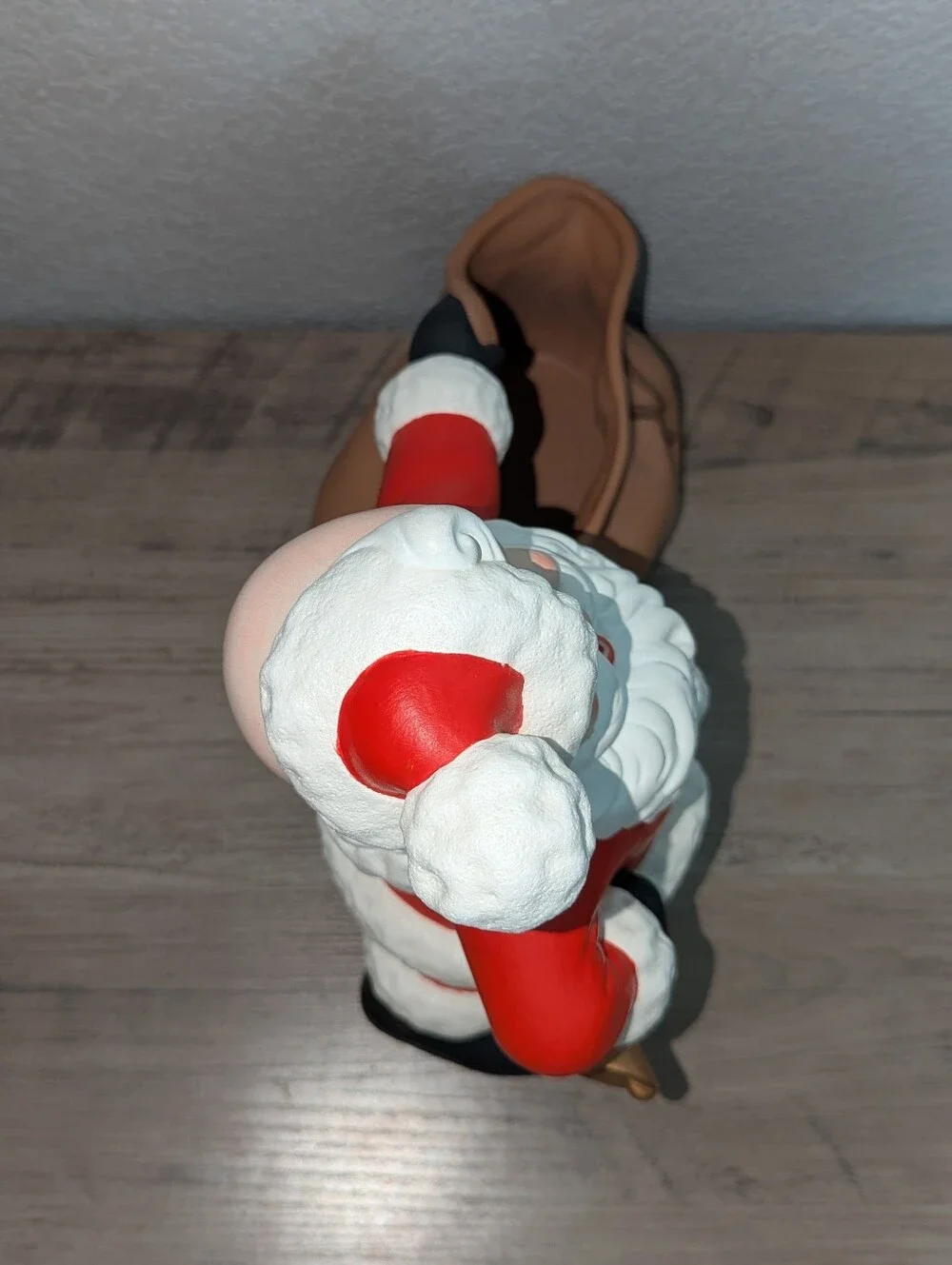 Vintage Ceramic Santa Claus Toy Bag Planter Figurine